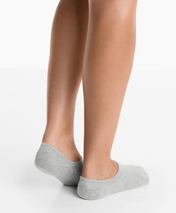 OYSHO Набор из трех пар спортивных невидимых носков из хлопковой смеси, серый меланж