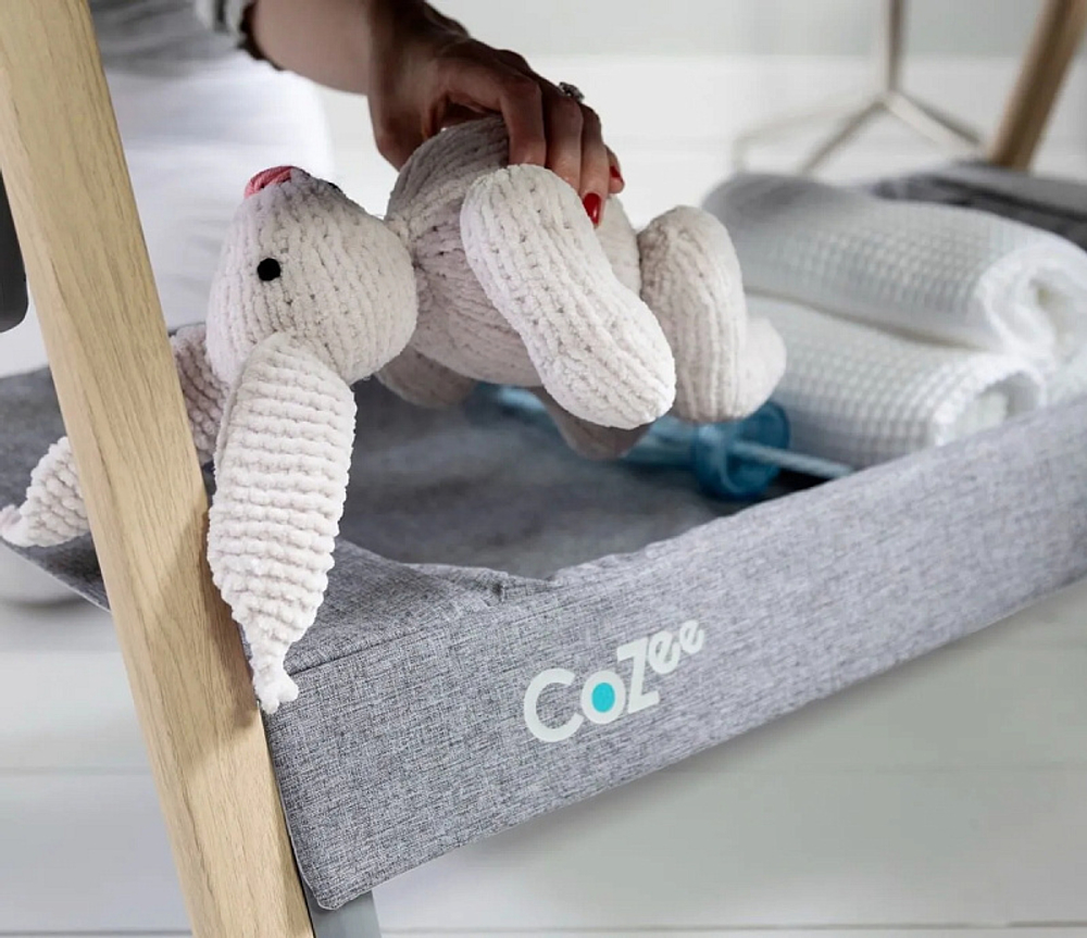 Колыбель приставная Tutti Bambini CoZee c колёсами GTD Oak/Silver