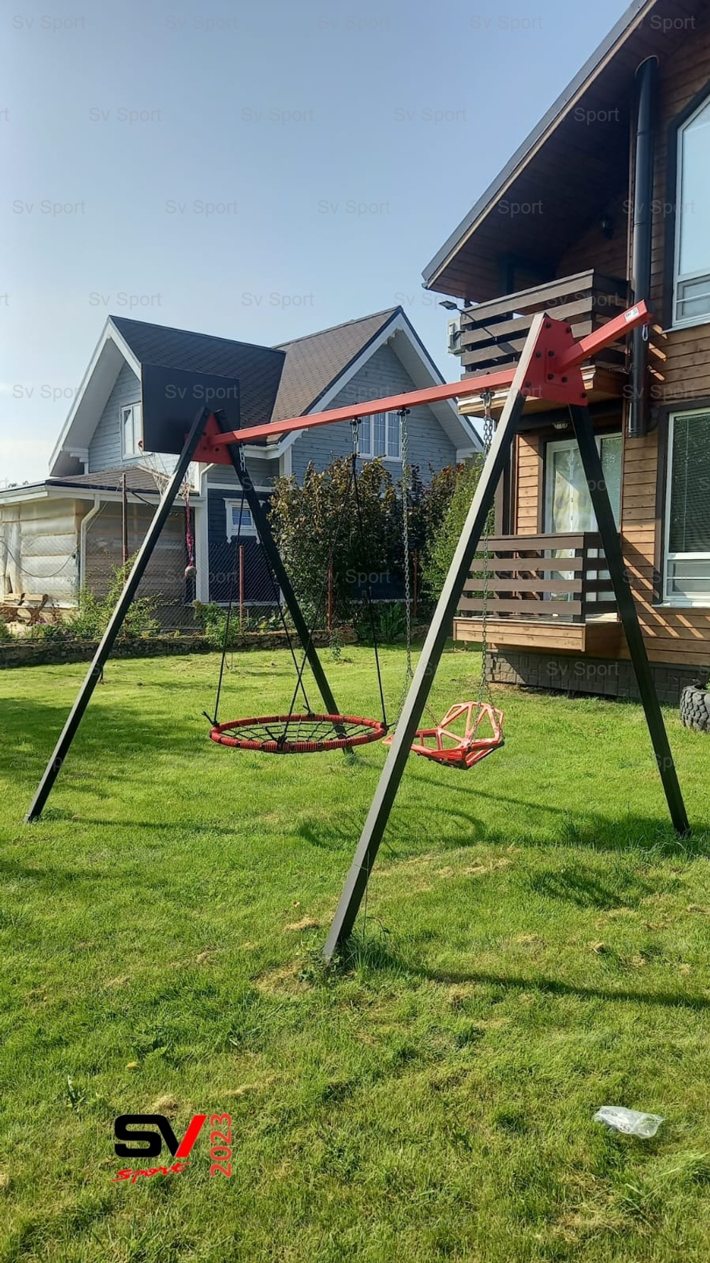 Монтаж уличных качелей Sv Sport