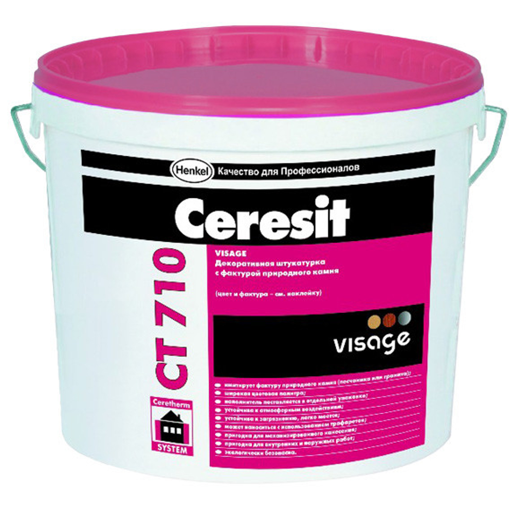 Штукатурка декоративная Ceresit CT 710 Visage Песчаник база