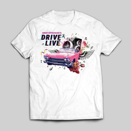 Футболка Drive Live (Белая) (S)