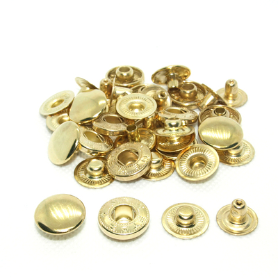 Кнопка Альфа сталь d 9,5 мм, золото