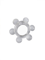 Прозрачное эластичное эрекционное кольцо с 6 шариками