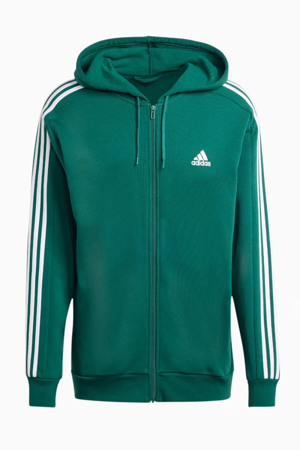 Кофта adidas Essentials Fleece 3S FZ - зеленый