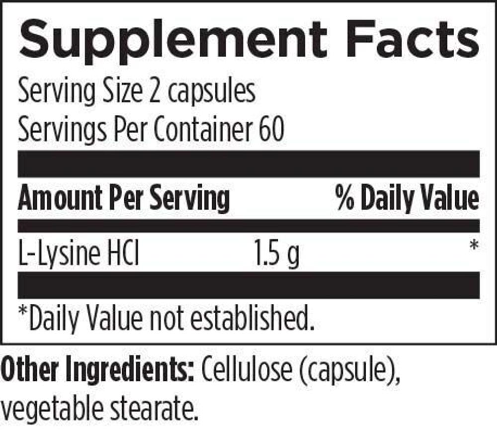 Designs For Health - LYS120 - L-Lysine 120 capsules