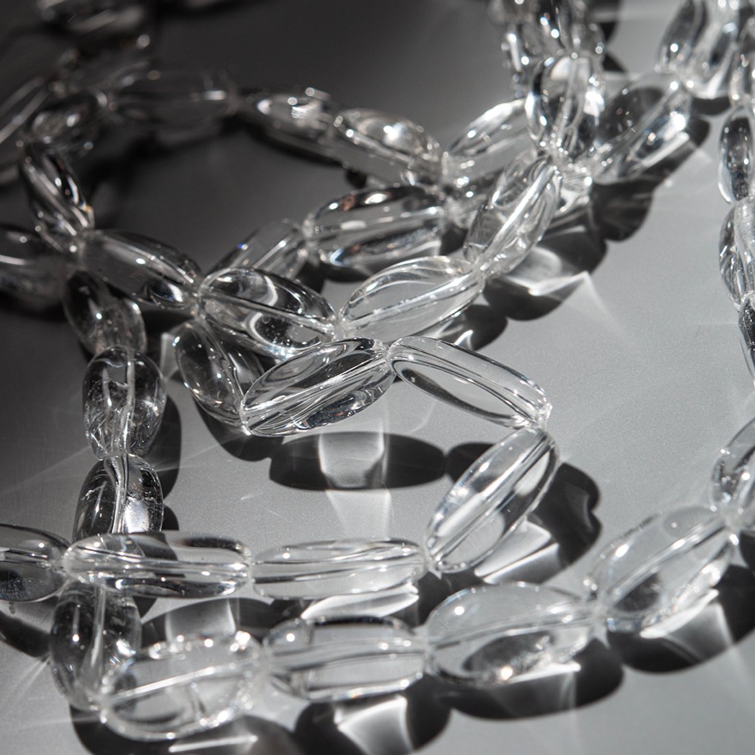 Горный хрусталь натуральный, льдинки, 18*9мм