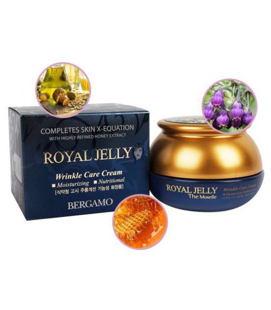 Крем для лица с маточным молочком BERGAMO Royal Jelly Wrinkle Care Cream 50 мл