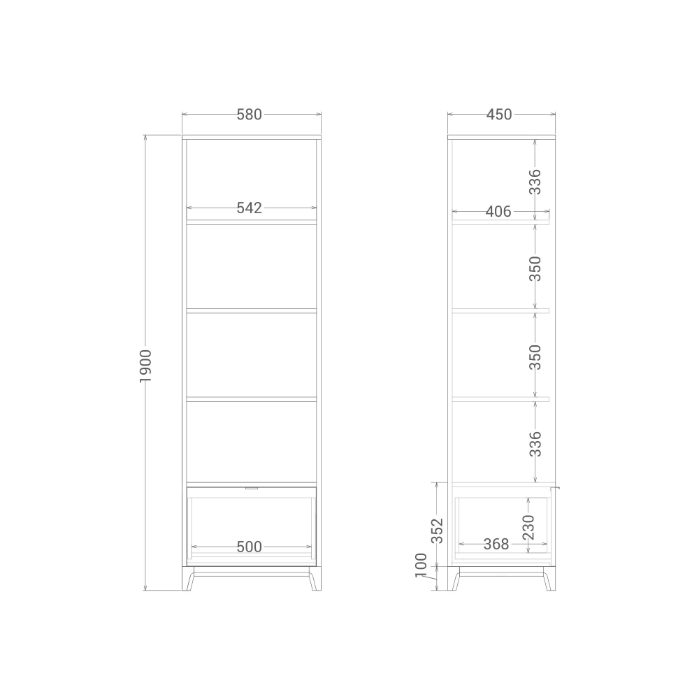 Узкий стеллаж Case CS163