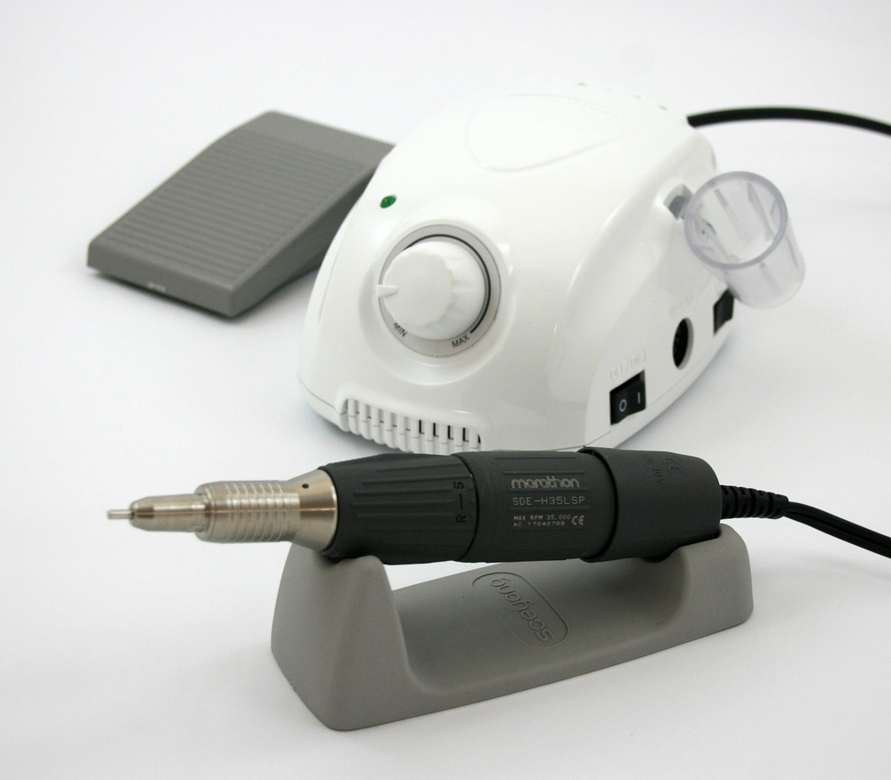 Аппарат для маникюра Marathon-3 Champion  белый H35LSP. Педаль SFP-27