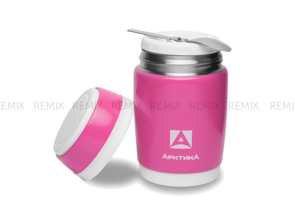 Термос-бочонок  бытовой вакуумный для еды тм "Арктика", 480 мл (pink) арт. 409-480