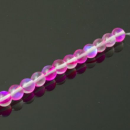 Mermaid Glass Beads 8 mm Fuchsia Mystic 07