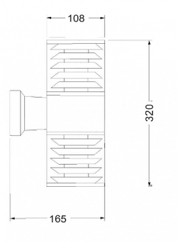 Уличный настенный светильник Maytoni O576WL-02B
