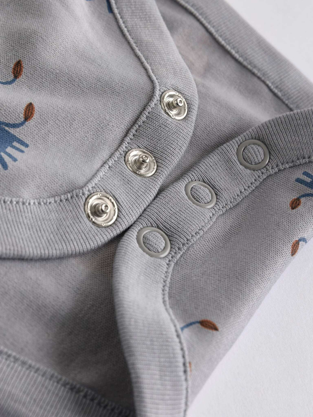 Боди с длинным рукавом для малышей Next N27-269, 7 шт., Молочный, Серый, Синий