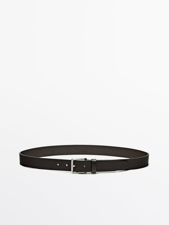 Massimo Dutti Ремень из мягкой кожи наппа, зеленый