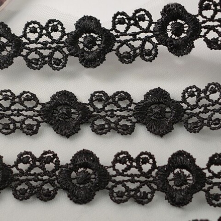 Кружево гипюр шир.16мм цв.черный