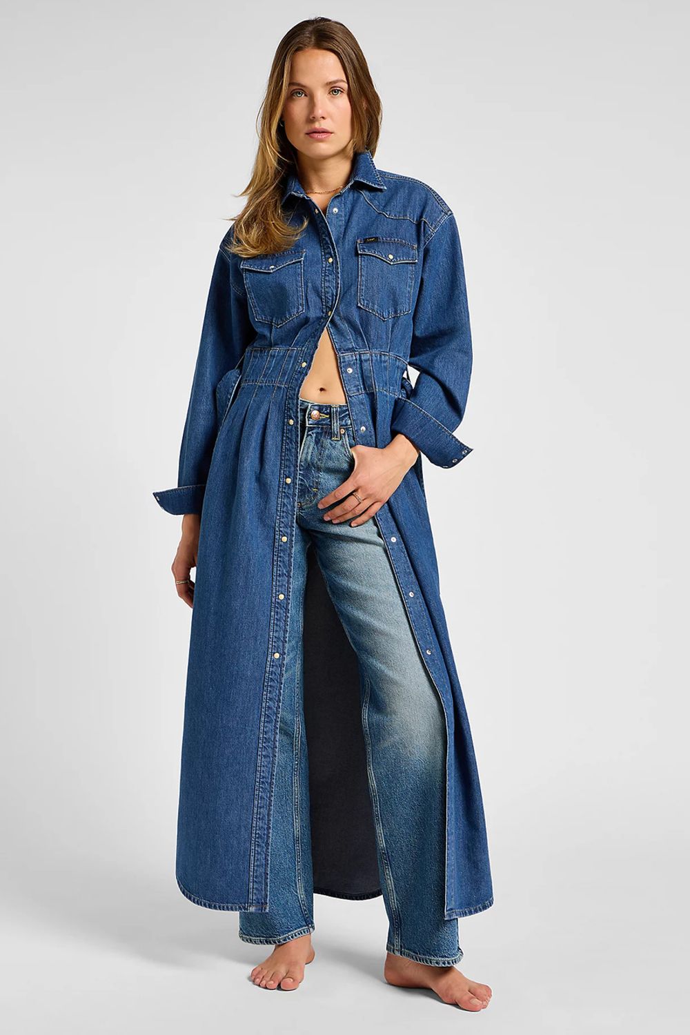 Платье BELTED WESTERN 112357937