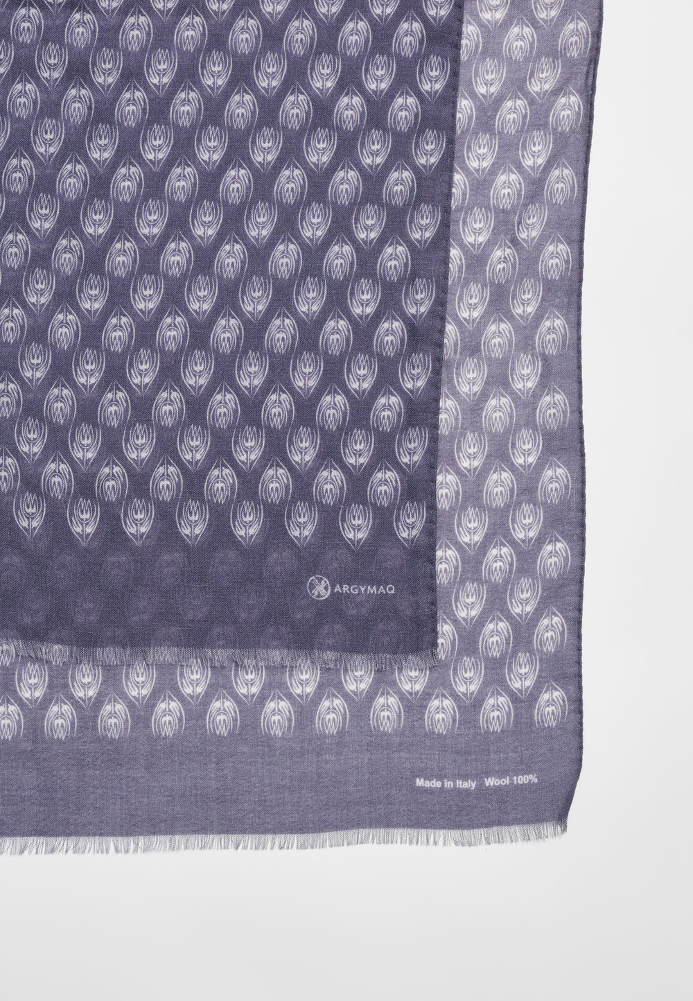 Шерстяной палантин Qarlygash & Qyzgaldaq BLUE 68х180