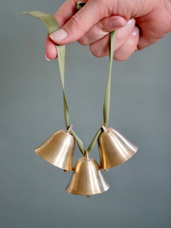 Колокольчик латунный 40 * 40 мм (набор 3 штуки)