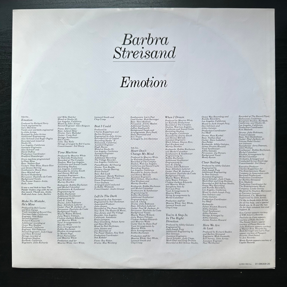 Barbra Streisand - Emotion (Европа 1984г.)