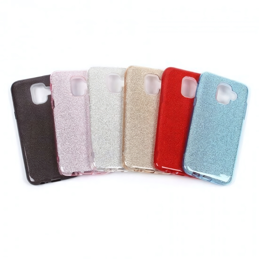 Чехол ТПУ с блестками для Samsung Galaxy A6 (2018), 010028 Красный