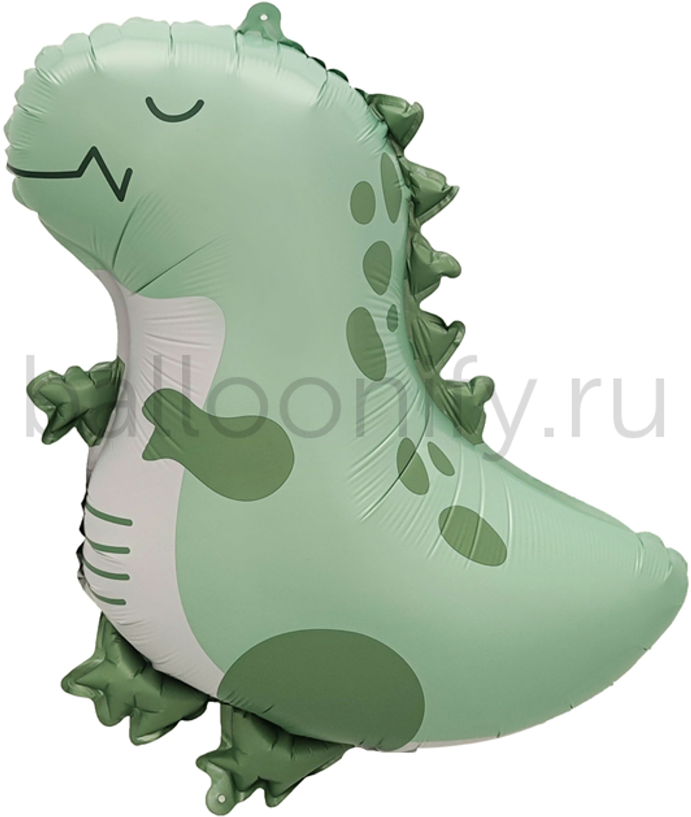 Шар (23''/58 см) Фигура, Динозаврик, Зеленый, Сатин, 1 шт.