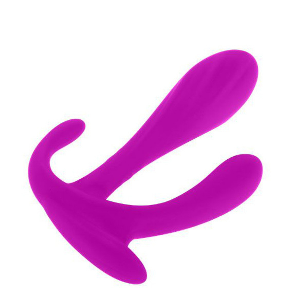 Лиловый силиконовый тройной стимулятор 11,4см Pretty Love Edgar BI-014286