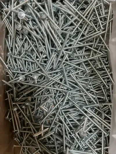 Саморезы с прессшайбой, острые, оцинкованные, с частой резьбой (по дереву и металлу) 4.2х75 мм (1 кг)