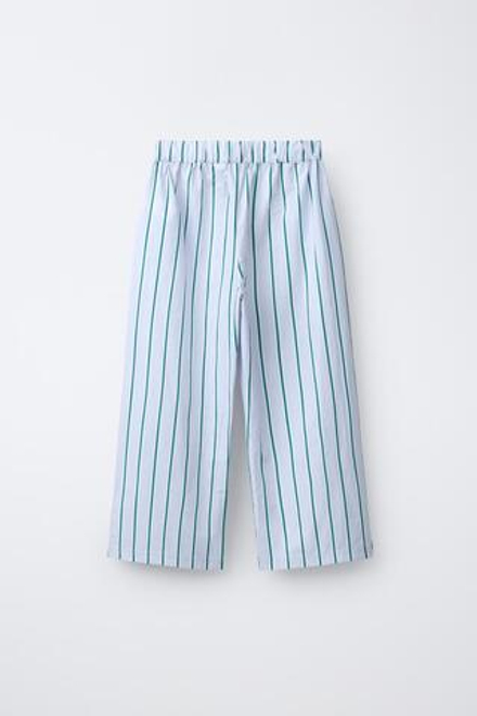 ZARA БРЮКИ В ПОЛОСКУ, СИНИЙ