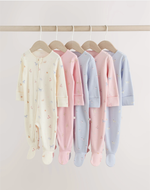 Комбинезон / Cлип для малышей Next H44-218, 5 шт., Молочный, Розовый, Голубой