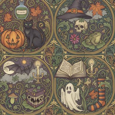 Волшебство коты тыквы жабы