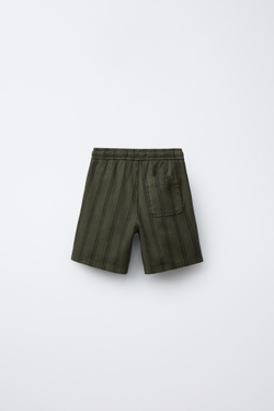 ZARA ШОРТЫ В ПОЛОСКУ, ХАКИ