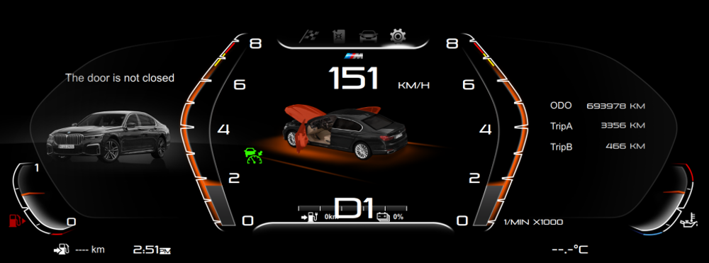 Цифровая приборная ЖК панель для BMW 6 серии F06/F12/F13 2011-2017 CIC NBT RDL-1261