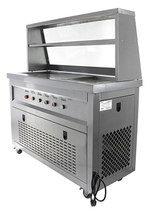 Фризер для жареного мороженого Foodatlas KCB-2F (контейнеры, стол для топпингов, 2 компрессора)