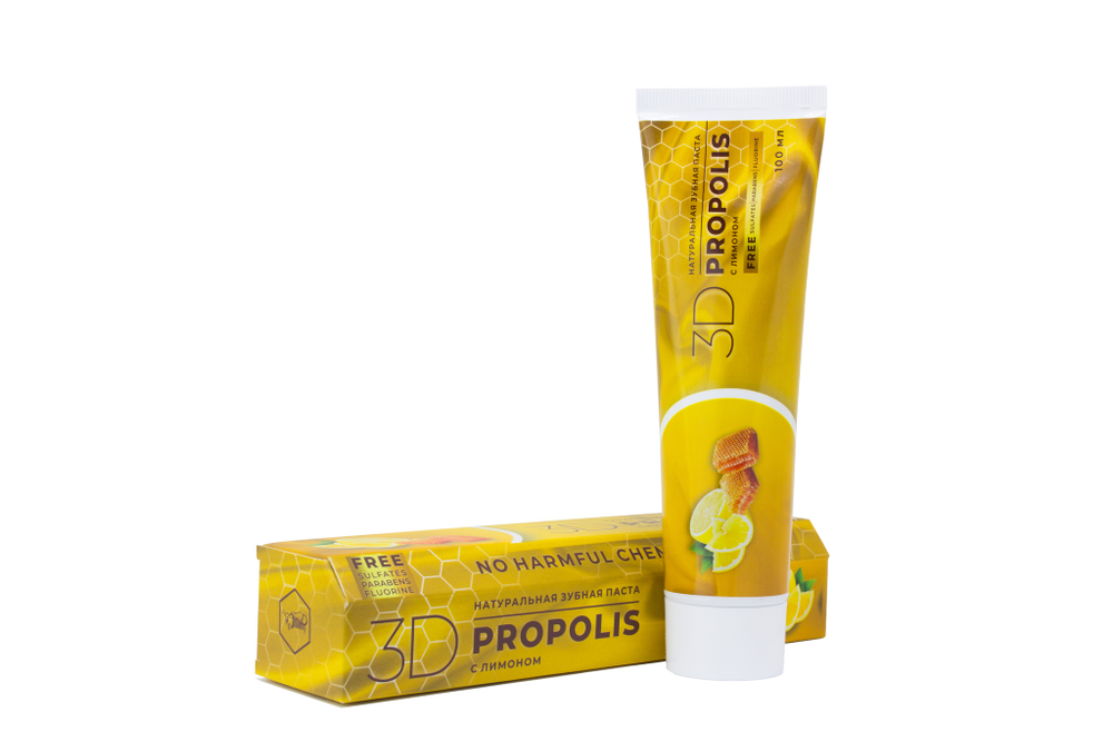 Зубная паста прополисная с лимоном и экстрактами трав «3D PROPOLIS»