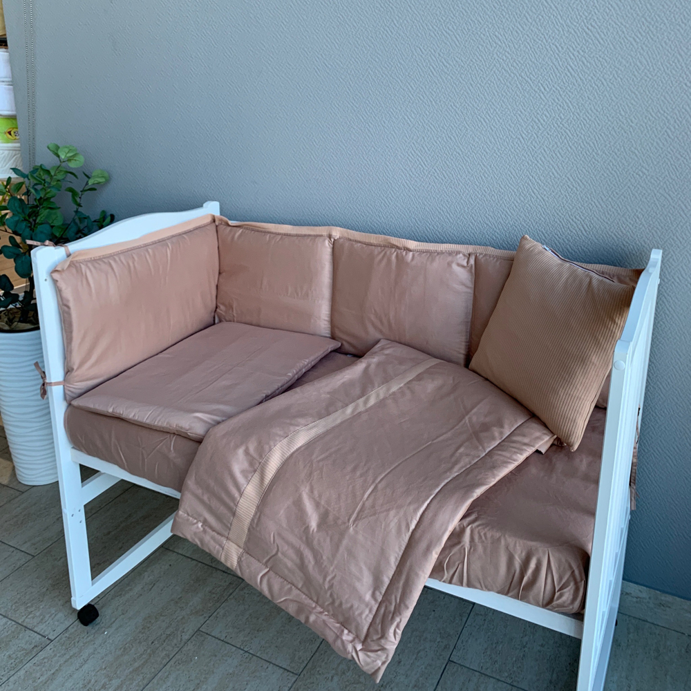 Комплект в кроватку "ЛАПШУЛЯ-ЭКСТРА" Капучино (7 предм.,без балдахина) ш4240/0  (Балу)