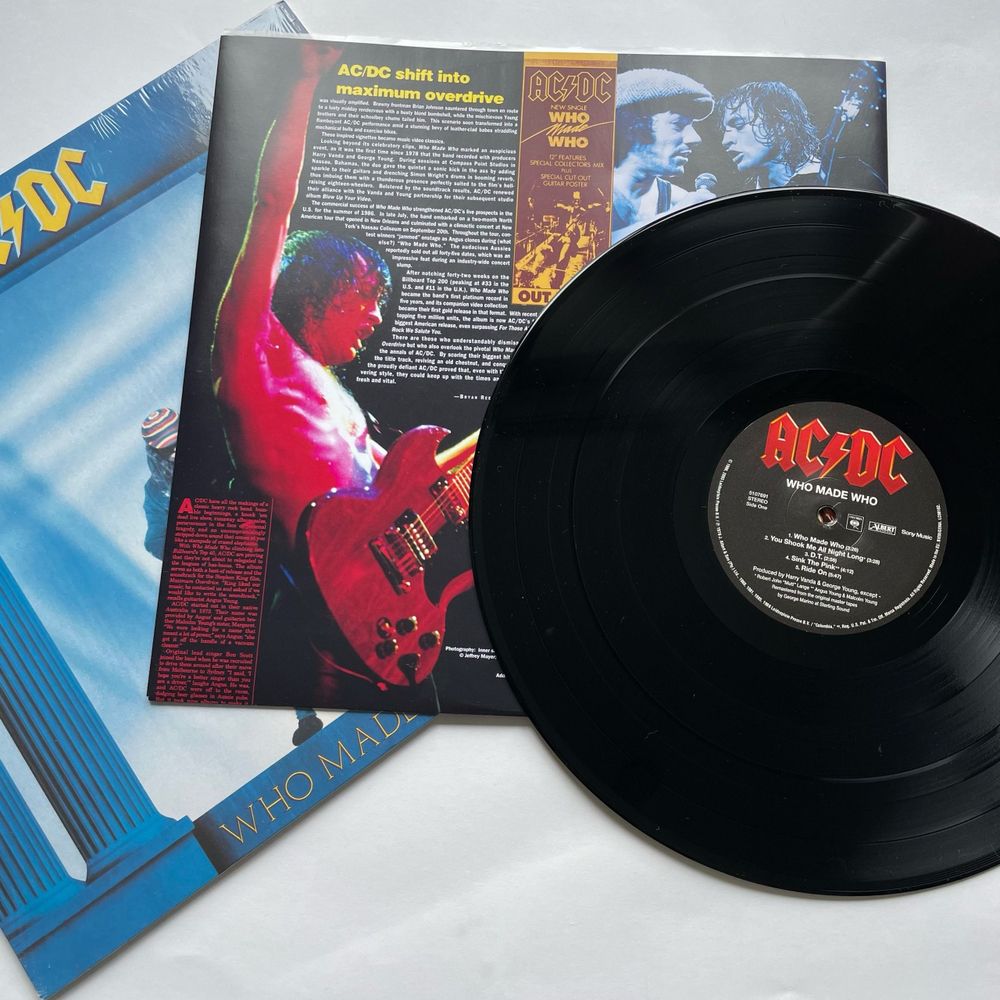 Винтажная виниловая пластинка LP AC DC Who Made Who (Европейский Союз 2009)