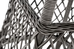 "Эспрессо" плетеный круглый стол, диаметр 80 см, цвет графит