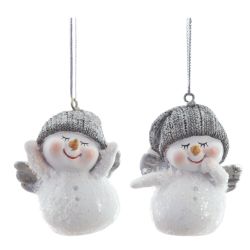 GAEM Фигурка декоративная подвесная "Снеговик", L4,5 W4 H5,5 см, 2в.