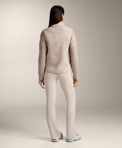 Oysho Базовый жилет из искусственной овчины на молнии, светлый экрю