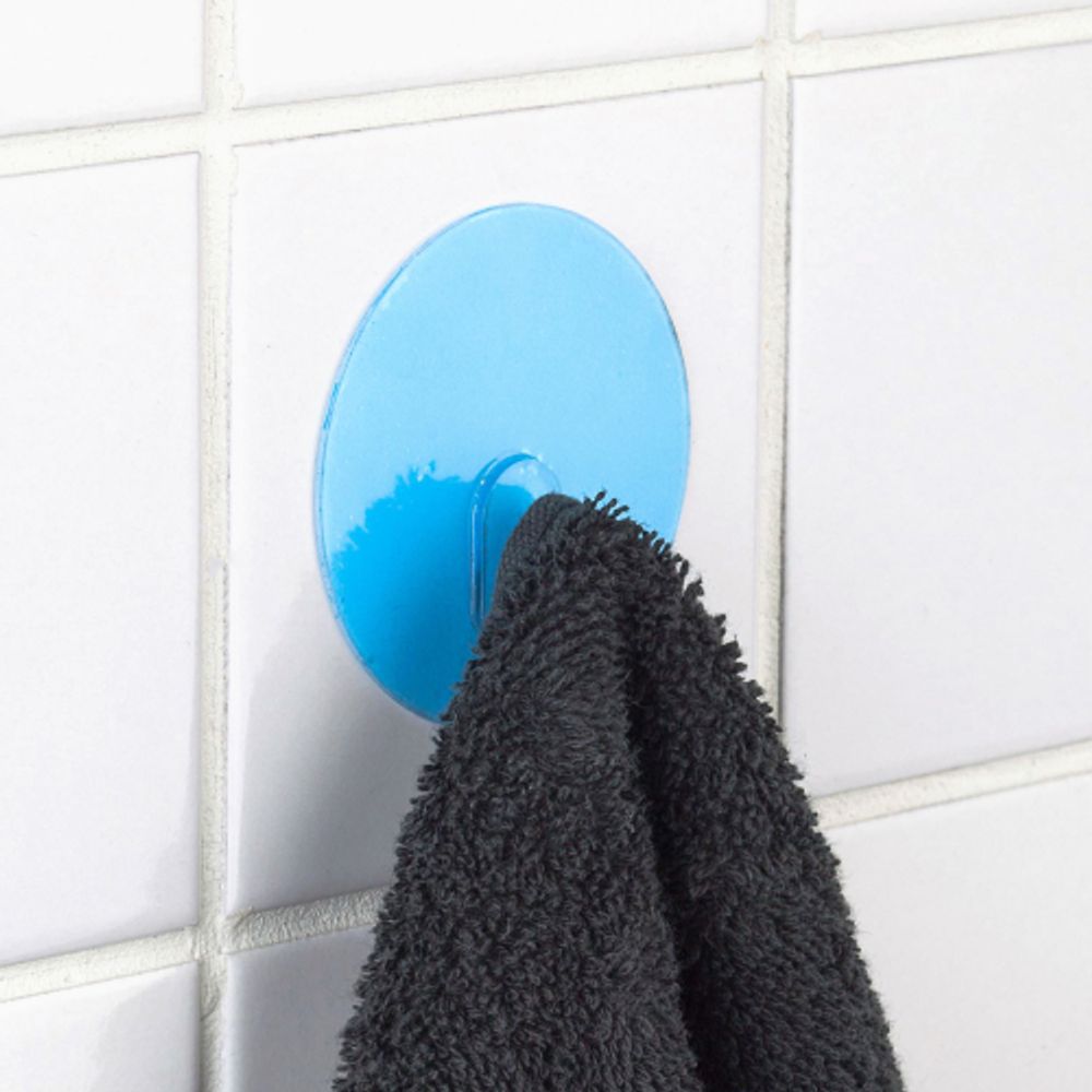 Крючки СИЛА SH68-R2BTR-24 на силиконовом креплении D 6,8 см полупрозрачные голубые 2 шт. до 1,5 кг