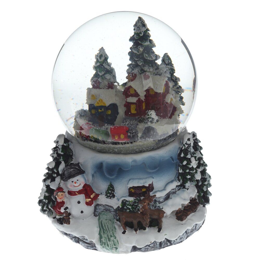 GAEM Фигурка декоративная "Рождество" в стекл шаре (свет, муз, вьюга, 3хAAA), D 10 см, L13 W13 H15 см