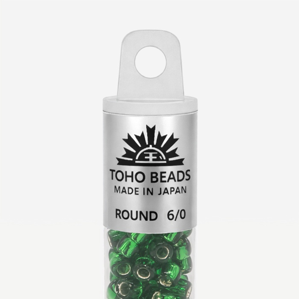 Японский бисер TOHO Round 6/0 (№27B), с внутренним серебрением, прозрачный