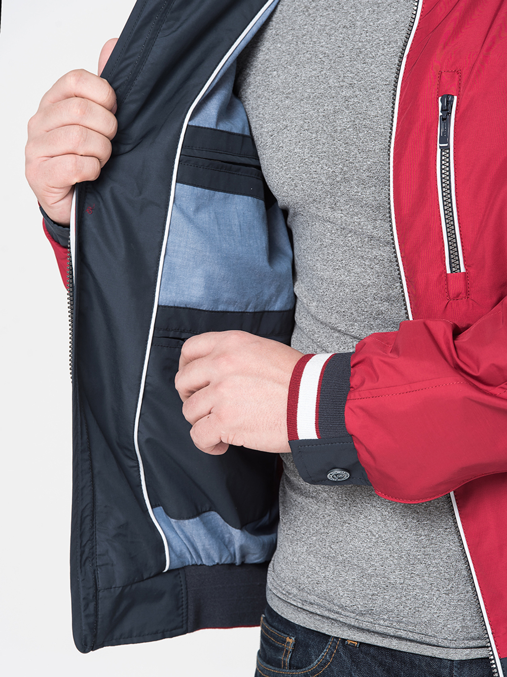 Мужская ветровка на резинке красного цвета из серии «Marine Collection. Yachting»