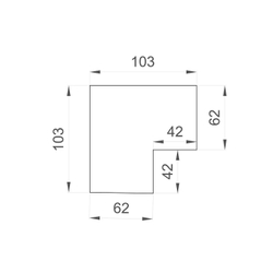 TR3041-AL Угол профиля SMART для натяжного потолка