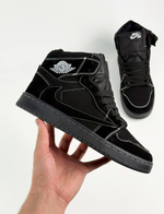 Кроссовки Nike с мехом #B92 (черн.)