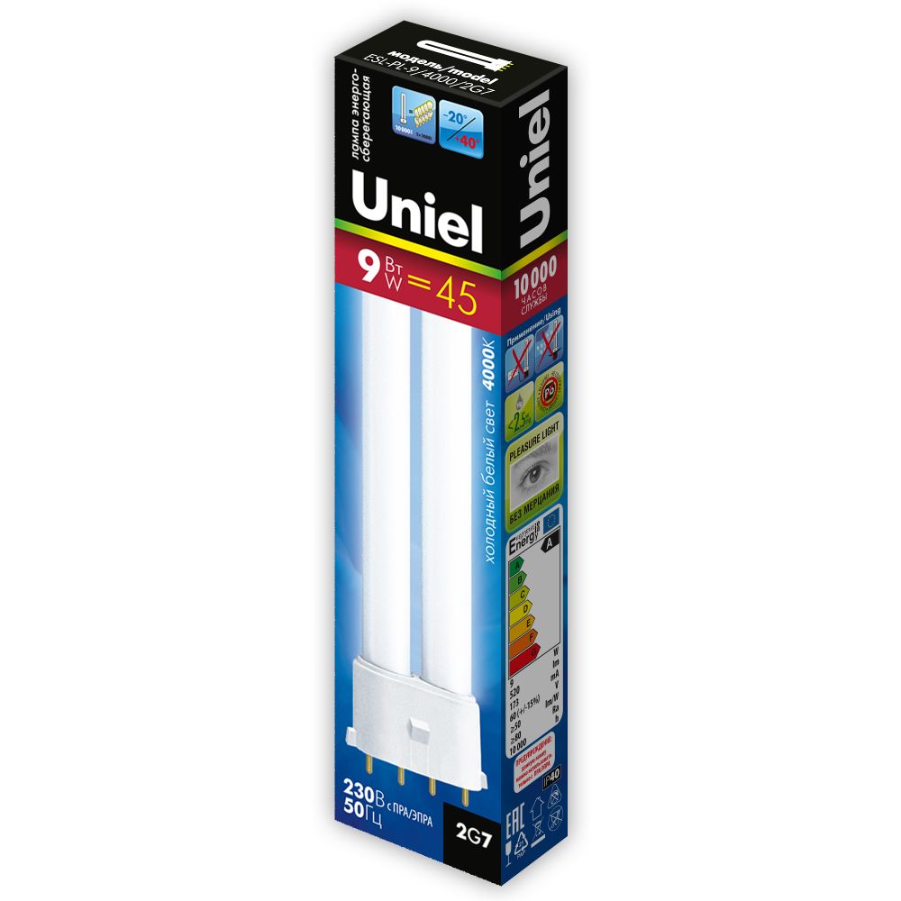 ESL-PL-9-4000-2G7 Лампа энергосберегающая. Картонная упаковка