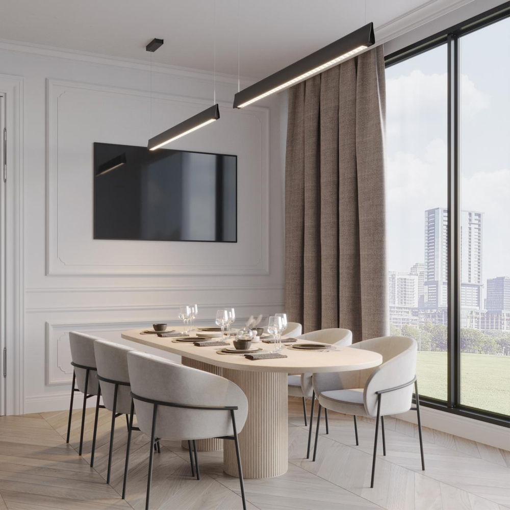 359550 LEDO NT25 000 черный Светильник подвесной диммир. со сменой цв.темпер. (пульт ДУ/прилож. Smart Life) IP20 LED 36W 220-240V 3000-5700К ITER