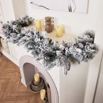 Хвойная гирлянда заснеженная "Glace" литая+пвх