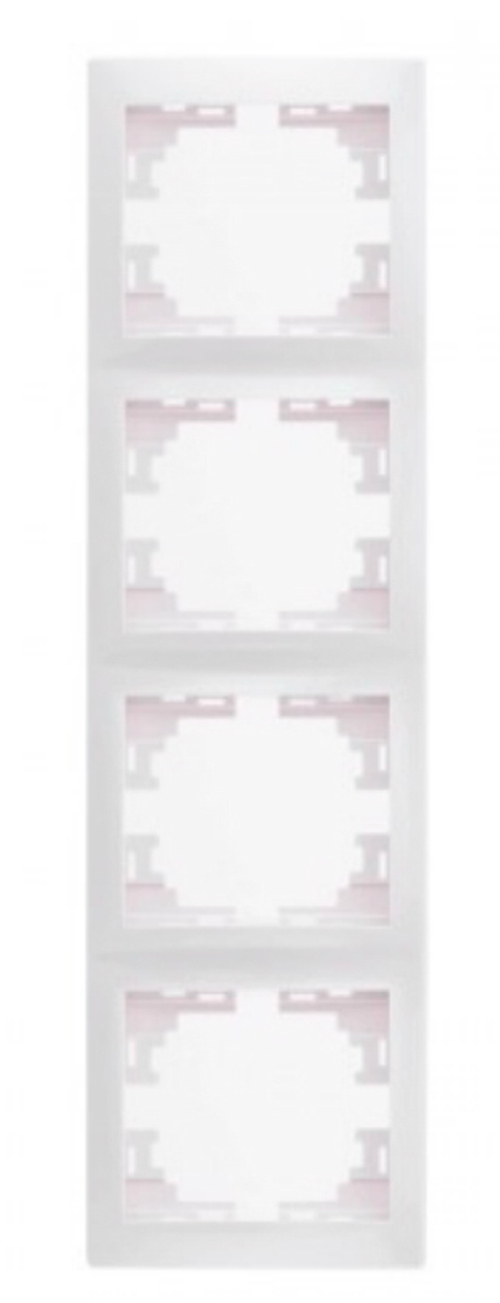 MIRA 701 0200 154 Рамка 4-ая верт.б/вст. белая