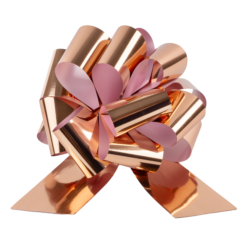 Бант Шар  Розовое Золото  Металлик  21 см.